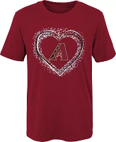 MLB Team Apparel 4-7 Arizona Diamondbacks Red Heart Shot T-Shirt