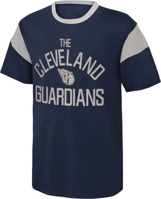 MLB Team Apparel Youth Cleveland Guardians Navy Home Run T-Shirt