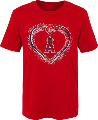 MLB Team Apparel 4-7 Los Angeles Angels Red Heart Shot T-Shirt