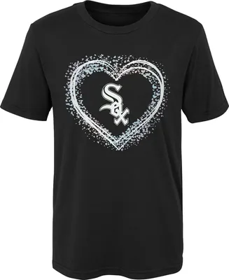 MLB Team Apparel 4-7 Chicago White Sox Black Heart Shot T-Shirt