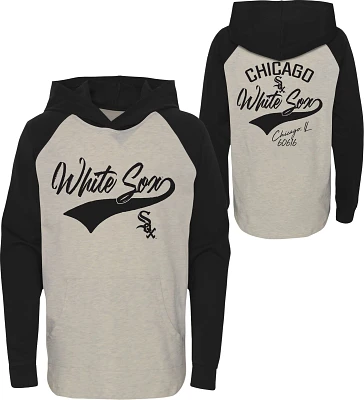 MLB Team Apparel Youth Chicago White Sox Black Bases Loaded Hooded Long Sleeve T-Shirt