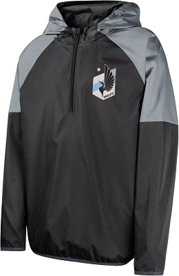 MLS Youth Minnesota United FC Unstoppable Black Quarter-Zip Pullover Shirt