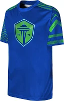 MLS Youth Seattle Sounders Winning Tackle Black T-Shirt