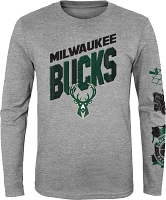 Outerstuff Youth Milwaukee Bucks Grey Parks & Wreck Long Sleeve T-Shirt