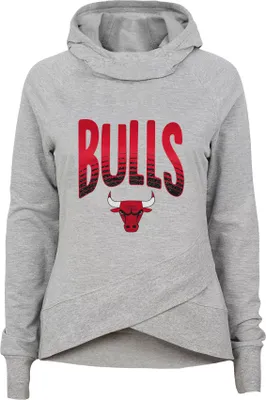 Outerstuff Youth Chicago Bulls Grey Glitter Game Funnel Neck Hoodie