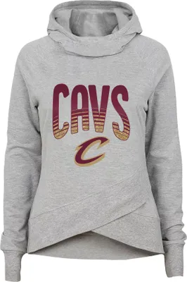 Outerstuff Youth Cleveland Cavaliers Grey Glitter Game Funnel Neck Hoodie
