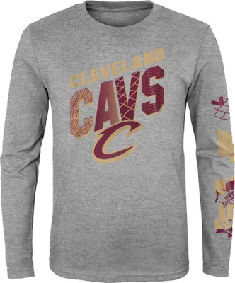 Outerstuff Youth Cleveland Cavaliers Grey Parks & Wreck Long Sleeve T-Shirt