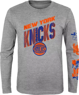 Outerstuff Youth New York Knicks Grey Parks & Wreck Long Sleeve T-Shirt