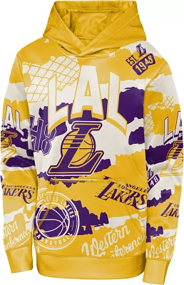 Outerstuff Youth Los Angeles Lakers Over The Limit Purple Sublimated Hoodie