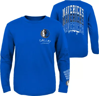 Outerstuff Youth Dallas Mavericks Royal Team Drip Long Sleeve T-Shirt
