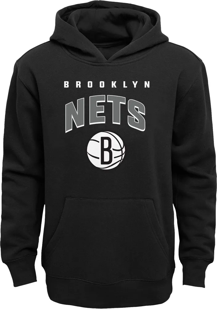 Outerstuff Youth Brooklyn Nets Stadium Pullover Black Hoodie