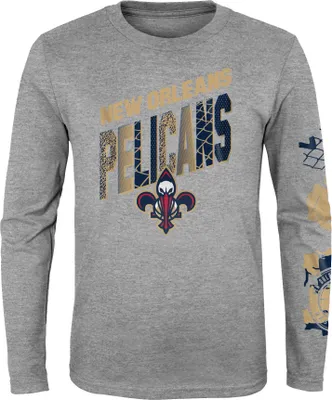 Outerstuff Youth New Orleans Pelicans Grey Parks & Wreck Long Sleeve T-Shirt