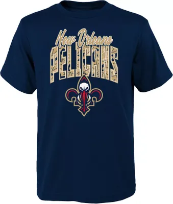 Outerstuff Youth New Orleans Pelicans Navy Tri-Ball T-Shirt