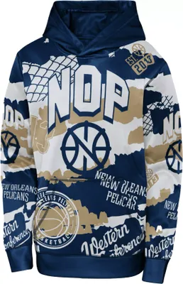 Outerstuff Youth New Orleans Pelicans Over The Limit Navy Sublimated Hoodie