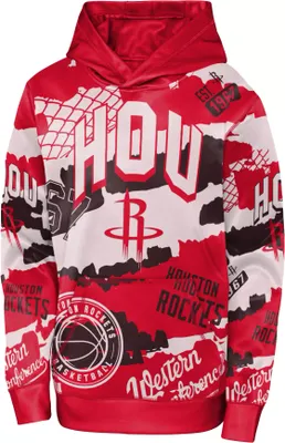 Outerstuff Youth Houston Rockets Over The Limit Red Sublimated Hoodie