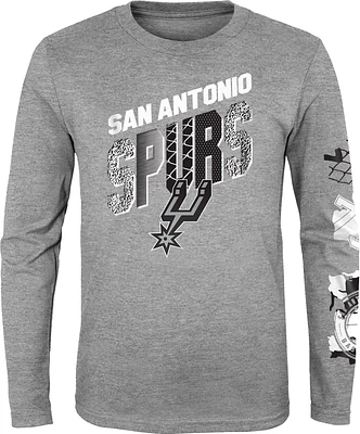 Outerstuff Youth San Antonio Spurs Grey Parks & Wreck Long Sleeve T-Shirt