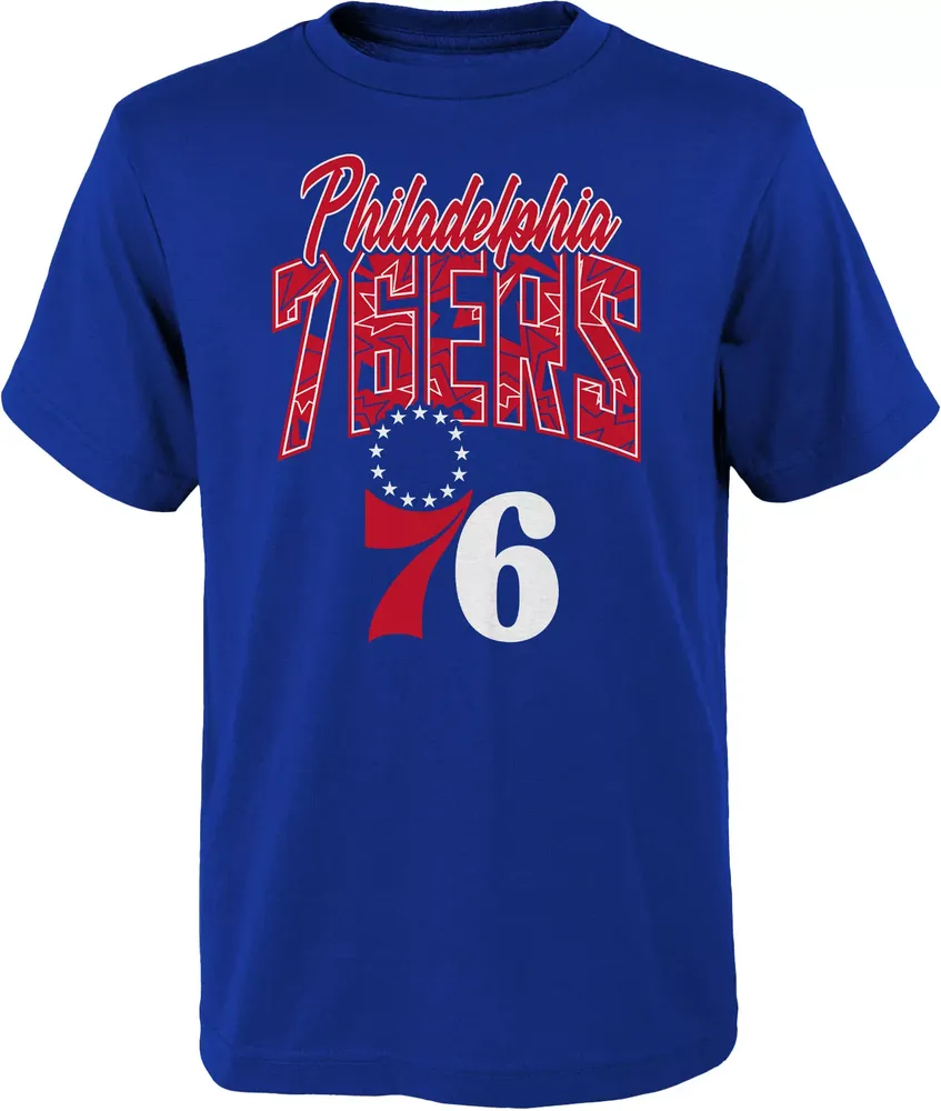 Outerstuff Little Kids' Philadelphia 76ers Royal Tri-Ball T-Shirt