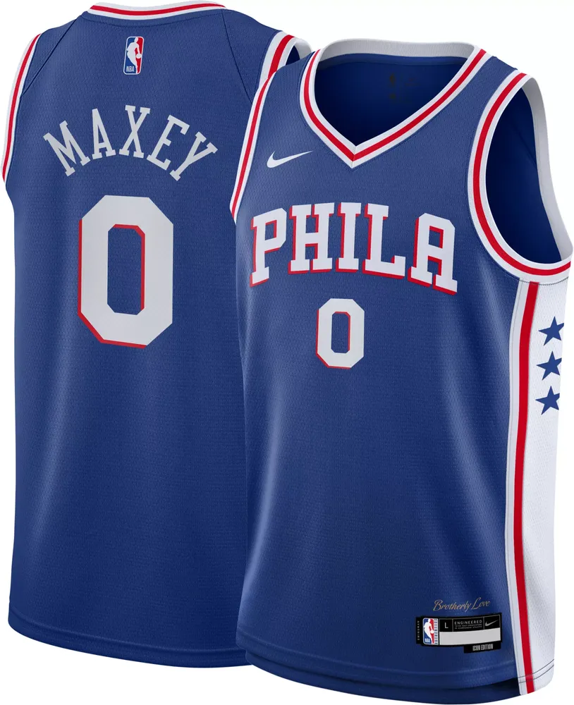 Nike Youth Philadelphia 76ers Tyrese Maxey #0 Blue Swingman Jersey