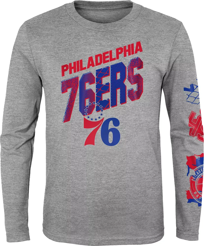 Outerstuff Youth Philadelphia 76ers Grey Parks & Wreck Long Sleeve T-Shirt