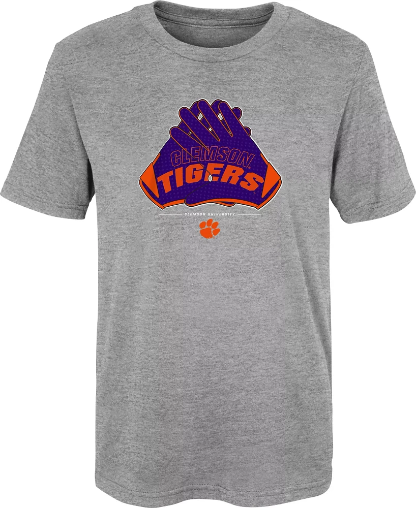 Gen2 Little Kids' Clemson Tigers Heather Grey Hands Up T-Shirt