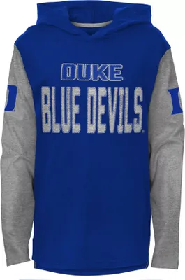 Gen2 Youth Duke Blue Devils Grey Long Sleeve Heritage Hoodie Shirt