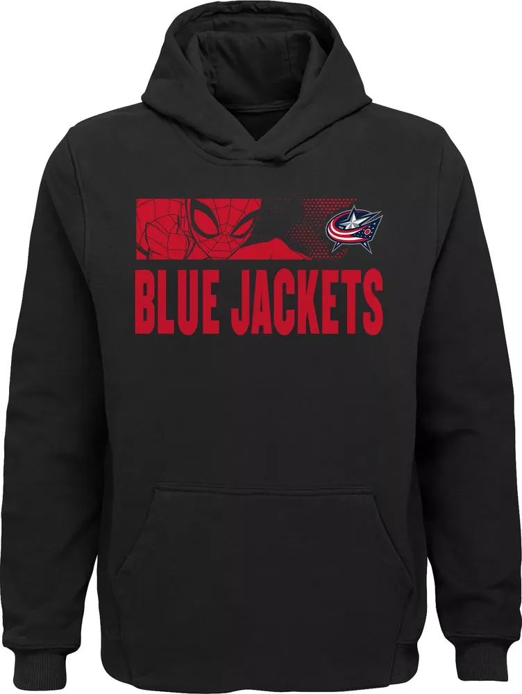 NHL Youth Columbus Blue Jackets Marvel Black Pullover Hoodie