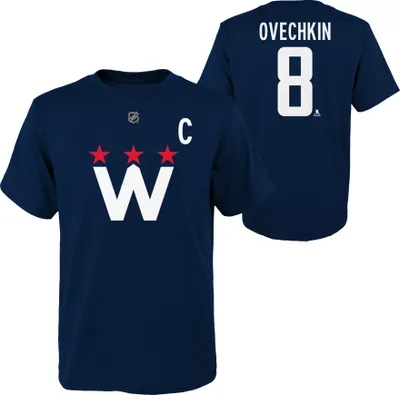 NHL Youth Washington Capitals Alex Ovechkin #8 Navy T-Shirt