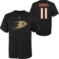 NHL Youth Anaheim Ducks Trevor Zegras #11 Black T-Shirt