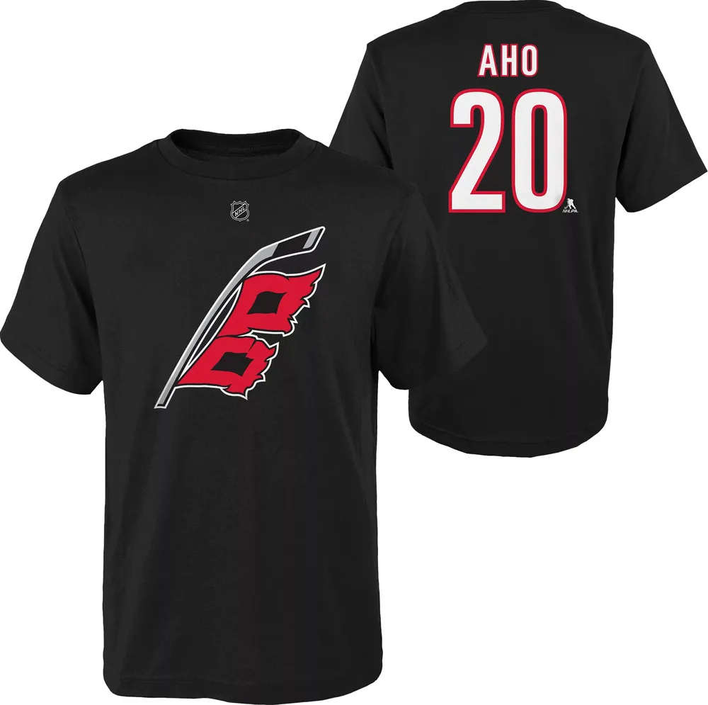 NHL Youth Carolina Hurricanes Sebastian Aho #20 Black T-Shirt