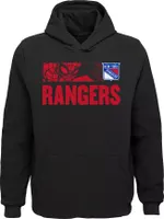 NHL Youth New York Rangers Marvel Black Pullover Hoodie