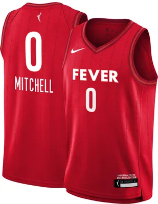 Nike Youth Indiana Fever Red Kelsey Mitchell #0 Rebel Jersey