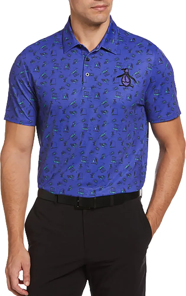 Original Penguin Men's Retro Arcade Print Golf Polo