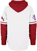 '47 Men's St. Louis Cardinals White Tri-Stop Cooperstown Pullover Hoodie