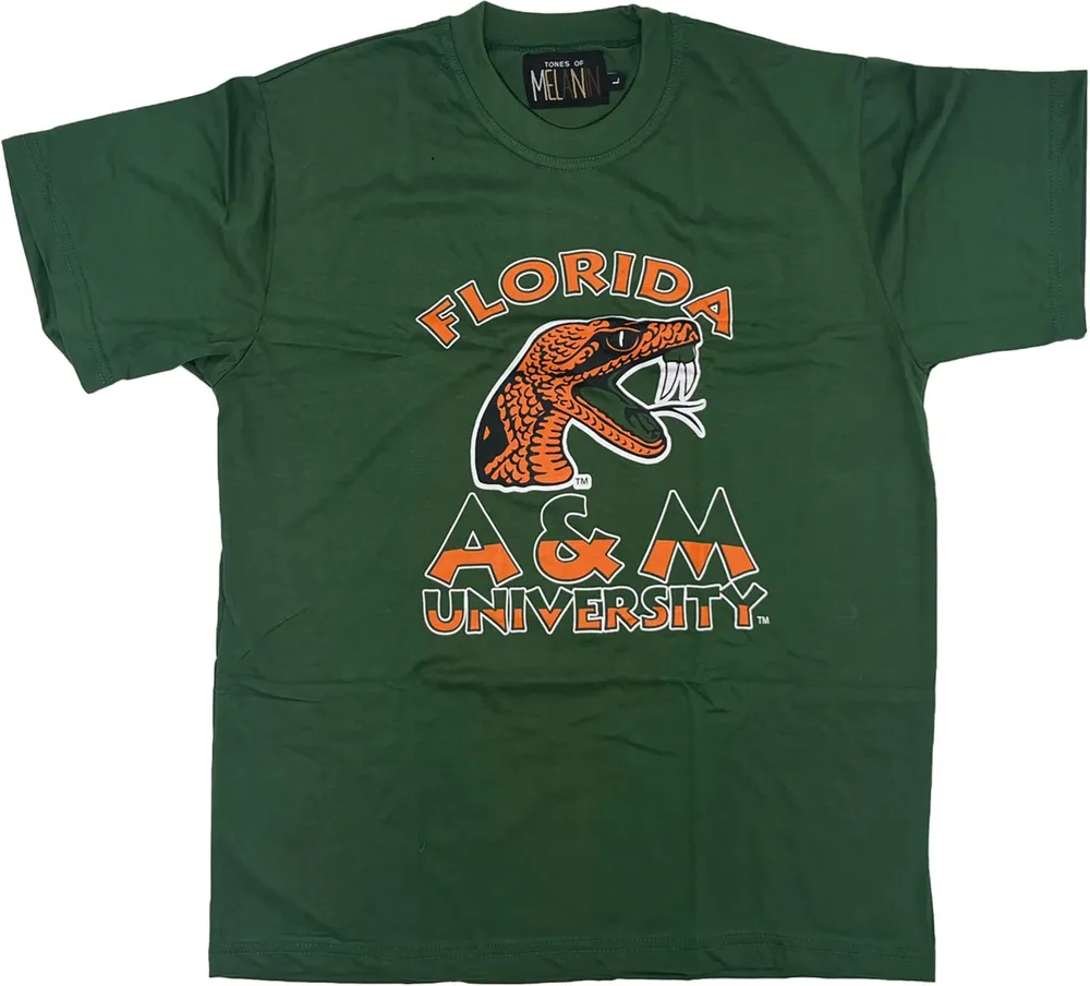 Tones of Melanin Men's Florida A&M Rattlers Green Yardfest Classic T-Shirt