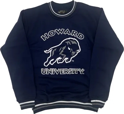 Tones of Melanin Men's Howard Bison Blue Yardfest Crew Neck Pullover Sweatshirt