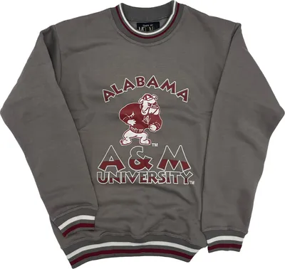 Tones of Melanin Men's Alabama A&M Bulldogs Grey Yardfest Crew Neck Pullover Sweatshirt