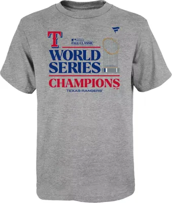 MLB Team Apparel Little Kids' 2023 World Series Champions Texas Rangers Locker Room T-Shirt