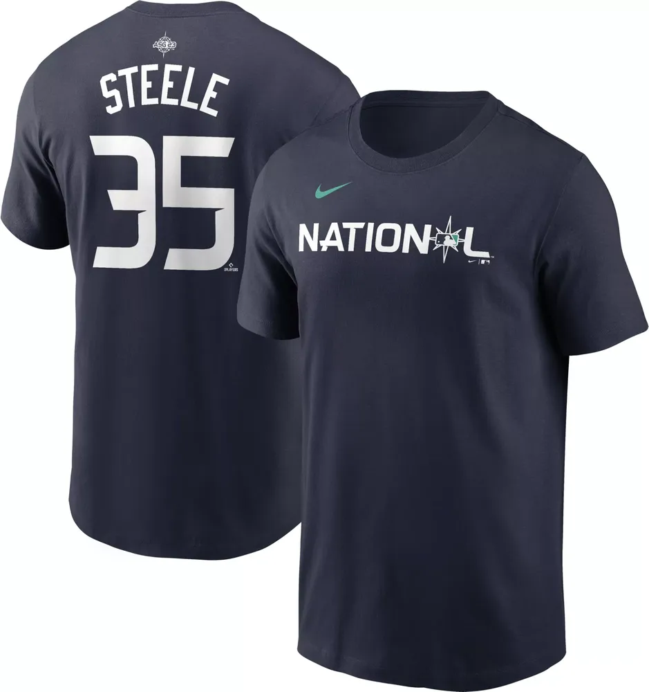 Nike Men's Chicago Cubs Justin Steele #35 Blue T-Shirt