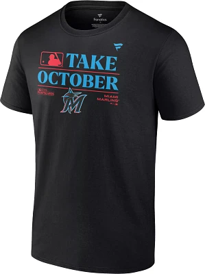 MLB Men's 2023 Postseason "Take October" Miami Marlins Locker Room T-Shirt