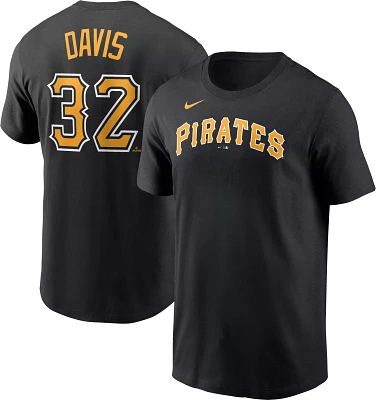 Nike Men's Pittsburgh Pirates Henry Davis #32 Black T-Shirt