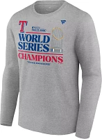 MLB Adult 2023 World Series Champions Texas Rangers Locker Room Long Sleeve T-Shirt