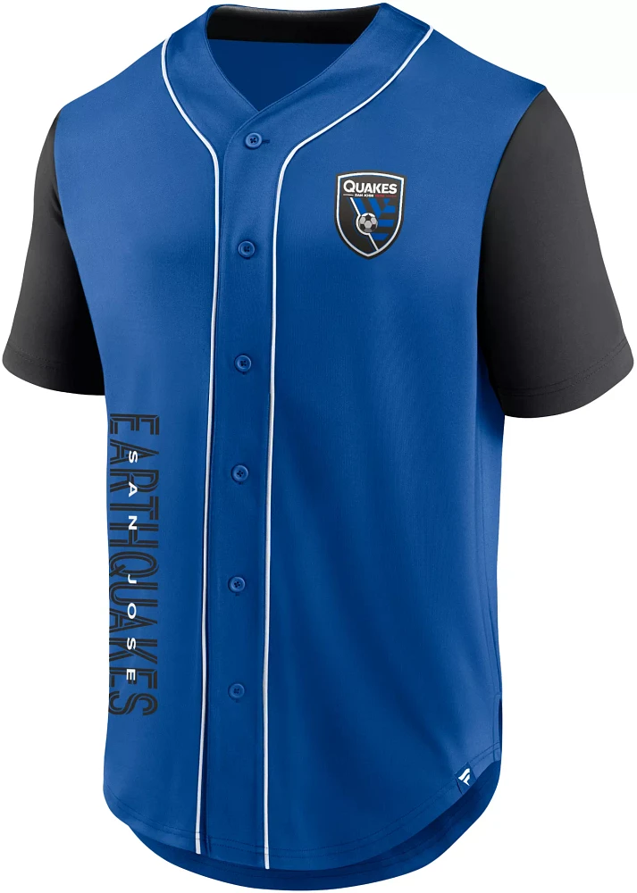 MLS Adult San Jose Earthquakes Balance Blue Baseball Jersey