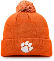 Top of the World Men's Clemson Tigers Orange Pom Knit Beanie