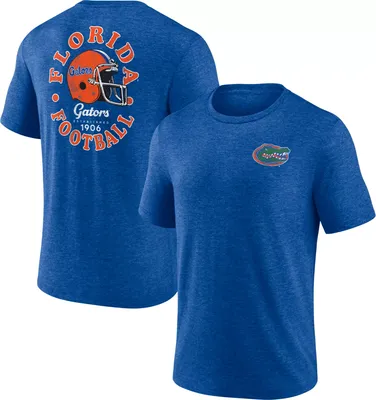 NCAA Men's Florida Gators Blue Old School Football Tri-Blend T-Shirt