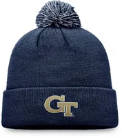 Top of the World Men's Georgia Tech Yellow Jackets Navy Pom Knit Beanie