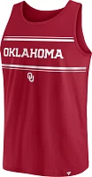 NCAA Men's Oklahoma Sooners Crimson Stripe Block Tank Top