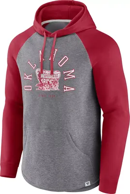 NCAA Men's Oklahoma Sooners Grey Raglan Pullover Hoodie