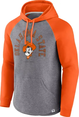 NCAA Men's Oklahoma State Cowboys Grey Raglan Pullover Hoodie