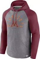 NCAA Men's Minnesota Golden Gophers Grey Raglan Pullover Hoodie