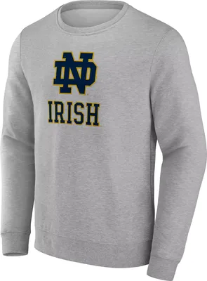 NCAA Men's Notre Dame Fighting Irish Grey Heritage Crew Neck Sweatshirt